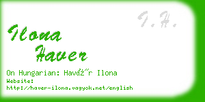 ilona haver business card